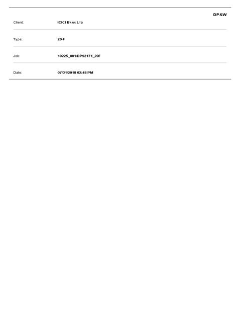 Maybe you would like to learn more about one of these? ICICI Bank Form-20F Financial Year 2018 | Stocks | Financial Statement