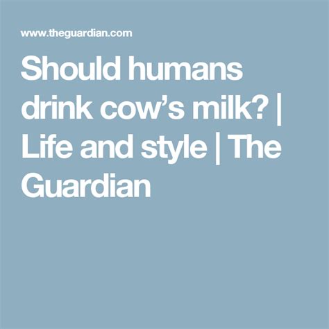 Should Humans Drink Cows Milk Nigel Slater Lemongrass Recipes