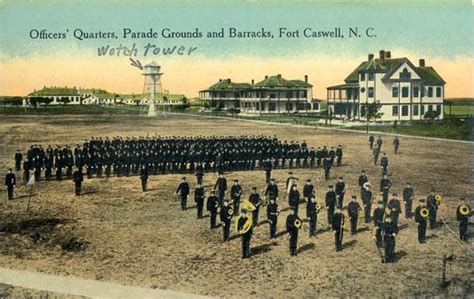 Officers Quarters Parade Grounds And Barracks Fort Caswell North