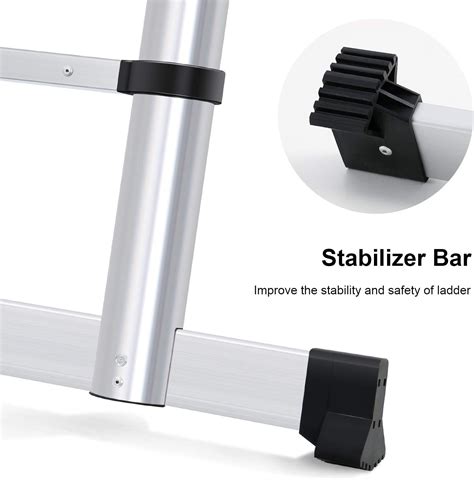 Aluminum Telescoping Ladder With Stabilizer Buy Ladder Stand Aluminum