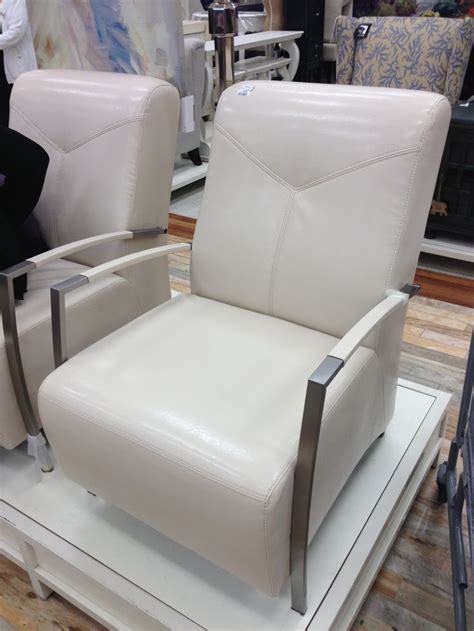 Create an inviting atmosphere with new living room chairs. Off-White Leather Accent Chair - @HomeSense Canada | White ...