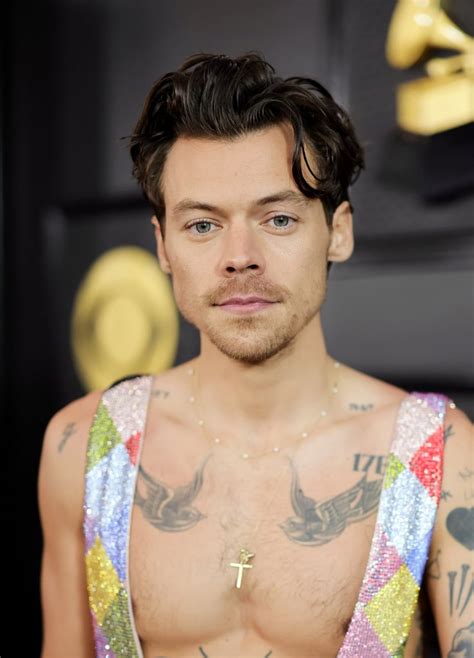 Harry Styles Attends The Grammys Popsugar Celebrity Photo