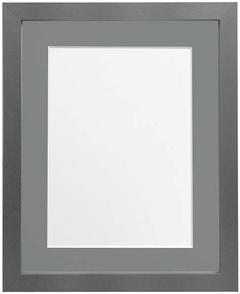 Silver Picture Photo Frames With Light Grey And Dark Grey Mounts Multiple Sizes H7 Ebay