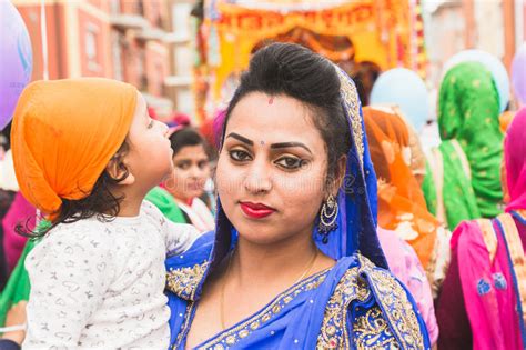 Sikh Woman Taking Part In The Vaisakhi Parade Editorial Stock Image Image Of Brescia Singh