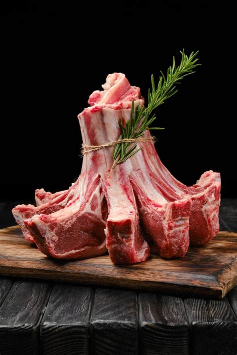 Raw Fresh Lamb Crown Roast Stock Image Image Of Grill 236040155