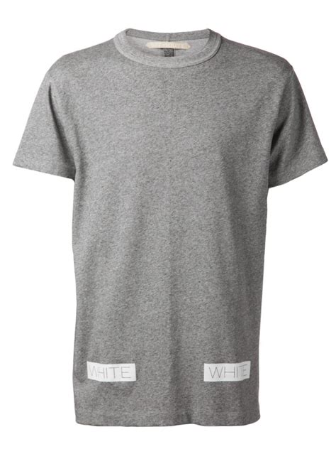White shirt is simple, elegant and goes well with not only black pants, but all colors. Off-white Striped T-Shirt in Gray for Men (grey) | Lyst