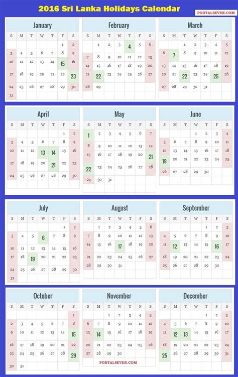 2022 Sri Lanka Calendar With Mercantile Holidays Thn2022