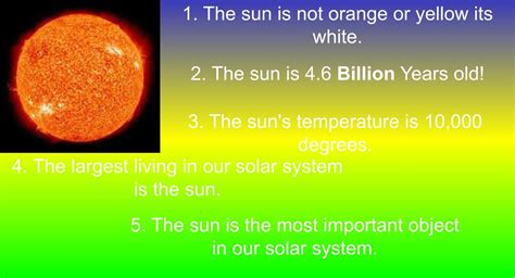 Khielhornby High School 5 Facts About The Sun