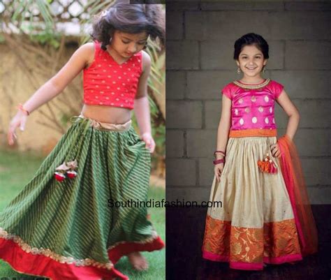 They are extremely comfortable, hassle free and will bring in cheerful smiles to their faces. Kids Pattu Pavadai Designs -South India Fashion