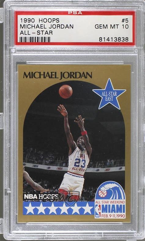 1990-91 NBA Hoops #5 Michael Jordan PSA 10 Chicago Bulls Basketball