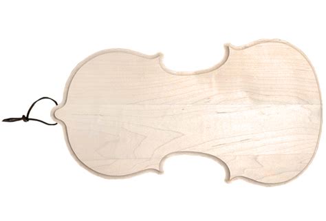 Novelty Violin Shaped Wood Cutting Board