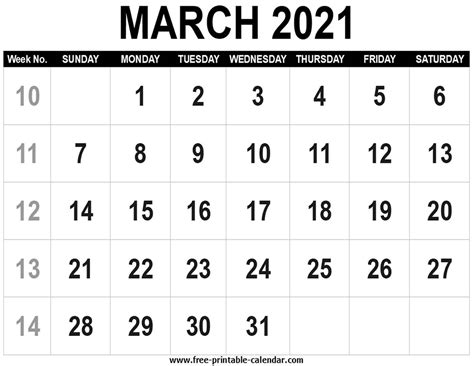 These free march calendars are.pdf files that download and print on almost any printer. Blank Calendar 2021 March - Free-printable-calendar.com