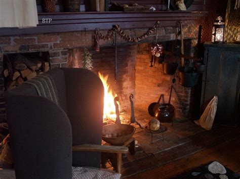 A Cold Winter Nights Warmth Primitive Fireplace Primitive Homes