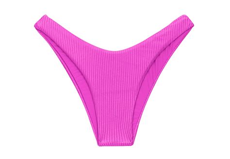 Textured Magenta Pink High Leg Bikini Bottom Bottom Eden Pink High Leg Rio De Sol