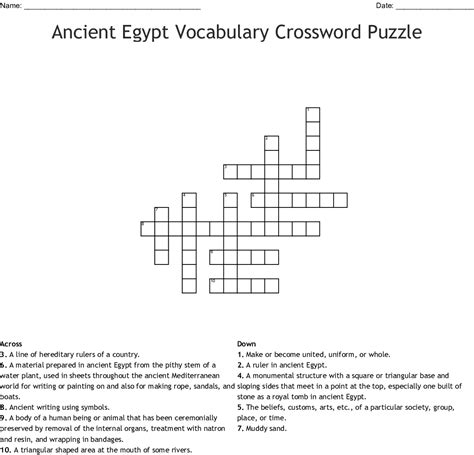 We saw this crossword clue on daily themed crossword game but sometimes you can find same questions during you play another crosswords. Ancient Egyptian terms Crossword - WordMint