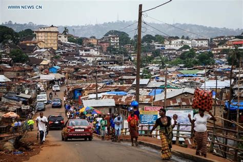 Photo Taken On Aug 15 2014 Shows The Scene Of A Slum In The Ebola