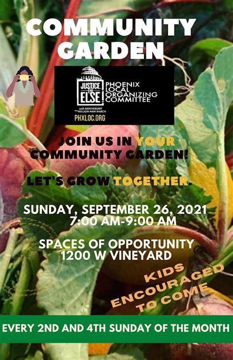 Community Garden Grow Days 10 24 21 Phoenix Local Organizing Committee