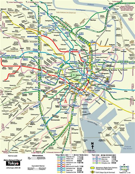 Tokyo Metro Map Unofficial Tokyo Japan Mappery