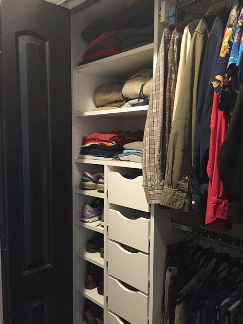 Whether your walk in closet is big or small, maximize the space you have with proper organization. 2 of 2 small Master Bedroom closets configured to optimize ...