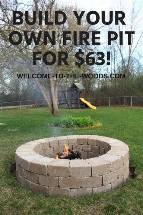 When purchasing bricks for the fire pit wall, go for something sturdy like retaining wall bricks or concrete pavers. Build Your Own Fire Pit - | Easy fire pit, Outdoor fire, Outside fire pits