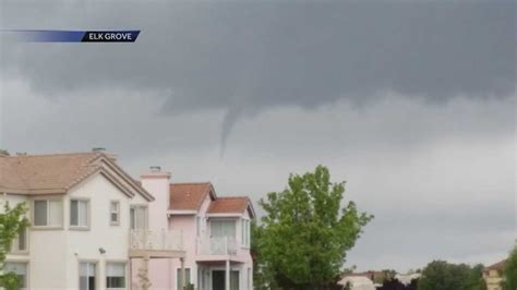 Storm Brings Hail Rain Funnel Clouds To Sacramento Region