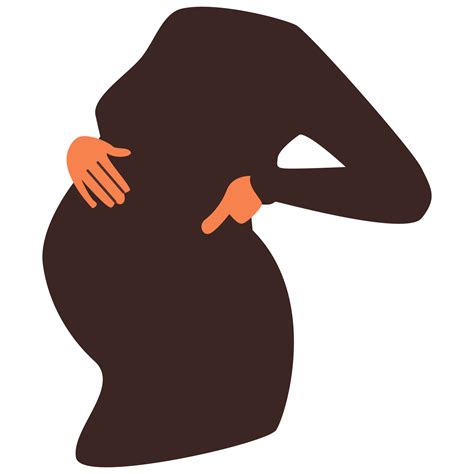 Pregnant Woman Concept Vector Illustration In Minimal Style Abstract