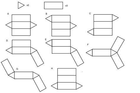 Net Drawing Of A Triangular Prism