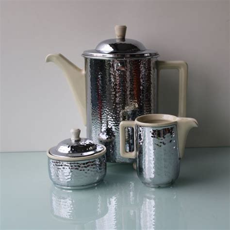 Wmf Art Deco Silver Plated Hammered 3 Piece Tea Set Catawiki