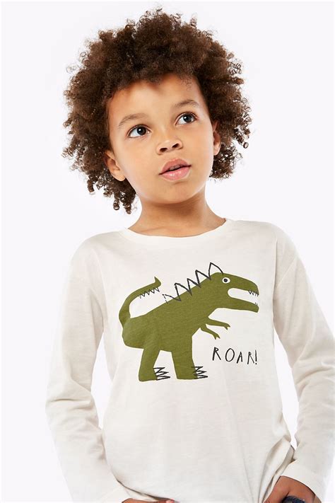 White Dino Long Sleeved T Shirt Mothercare Mothercare Indonesia