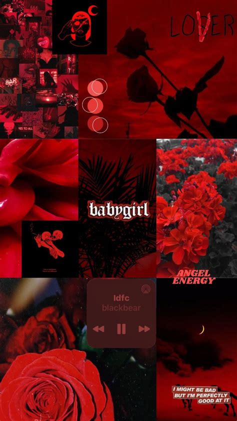 Red and black aesthetic wallpaper | Red and black wallpaper, Dark red