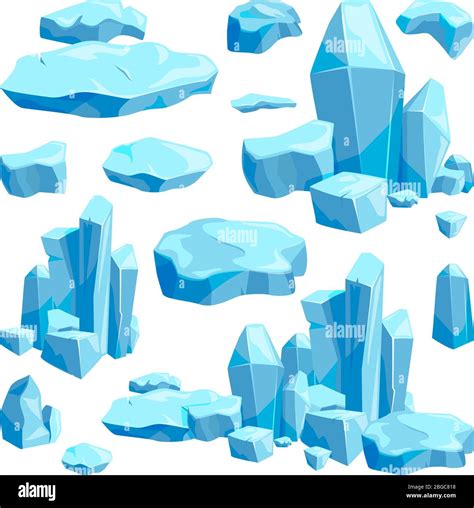 Broken Pieces Of Ice Stock Vector Images Alamy