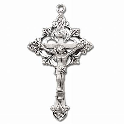 Rosary Crucifix Silver Sterling Ornate Catholic Religious