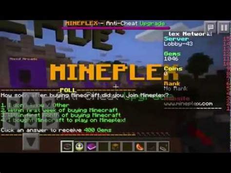 Maybe you would like to learn more about one of these? Sever mineplex minecraft pe 0.15.0 - YouTube