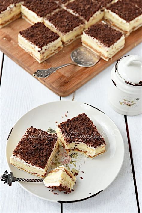 Weitere ideen zu thermomix kuchen, thermomix backen, kuchen. Butterkeks-Karamell-Cremeschnitten | Rezept (mit Bildern ...