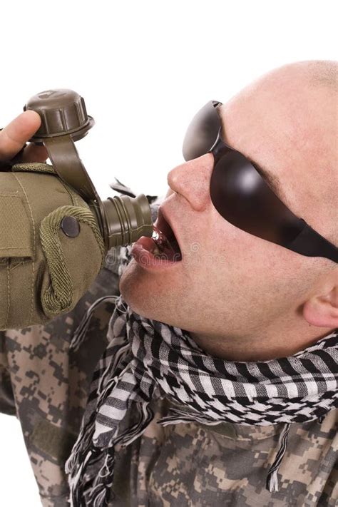 Military Drinking Stock Image Image Of Conflict Uniform 16259549