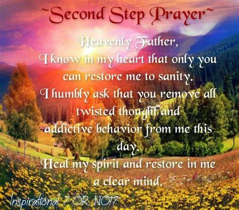 2nd Step Prayer Sobriety Quotes Prayers Celebrate Recovery