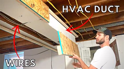 How To Frame Around HVAC Ducts Or Pipes In A Basement Easiest Method YouTube