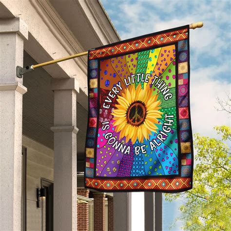 Hippie Sunflower Flag Flagwix House Flags Printing Double Sided