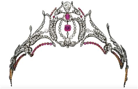 Ephemeral Elegance — Diamond And Ruby Tiara Second Half Of The 19th