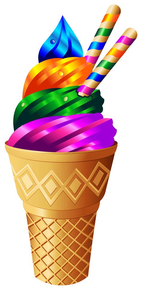 Download High Quality Ice Cream Cone Clip Art Colorful Transparent Png