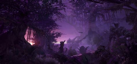 Purple Forest 4k Wallpaper