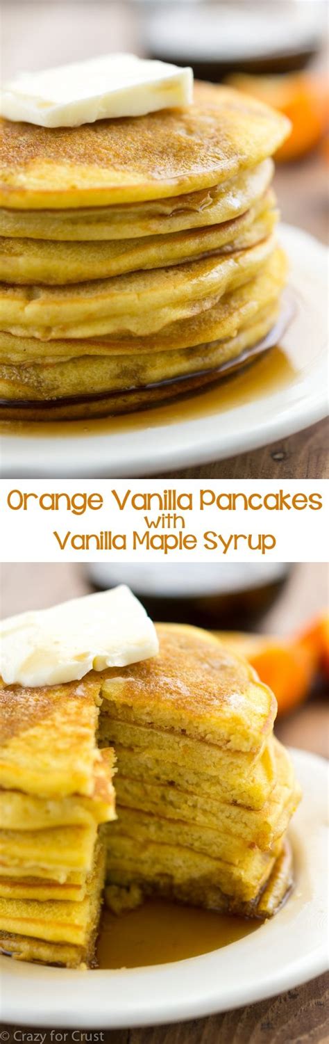 Orange Vanilla Pancakes With Vanilla Maple Syrup Whats For Breakfast