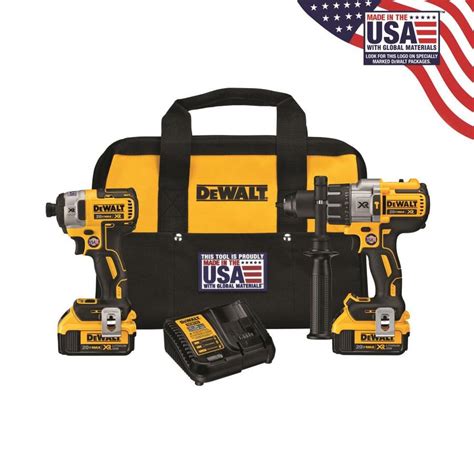 DEWALT XR Tool Volt Max Brushless Power Tool Combo Kit With Soft Case Charger Included And