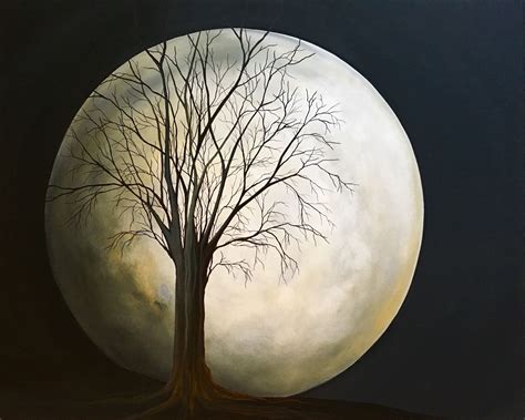 original moon acrylic painting. Original art by AmyL | Original art, Acrylic painting, Painting