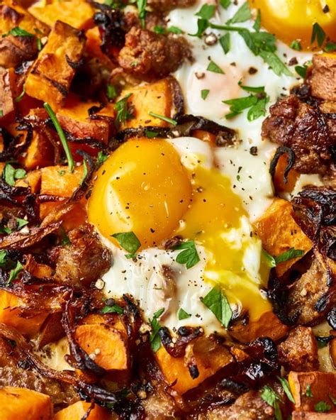 Sweet Potato Hash With Sausage And Eggs The Kitchn