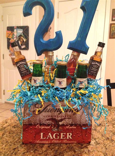 Men are notoriously difficult to shop for. 21st birthday idea for guys Favorite drinks and color ...