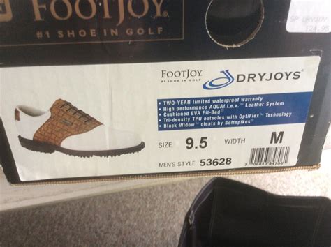 Mens Footjoy Dryjoys Whitebrown Gator Skin Golf Shoes Size 95 M