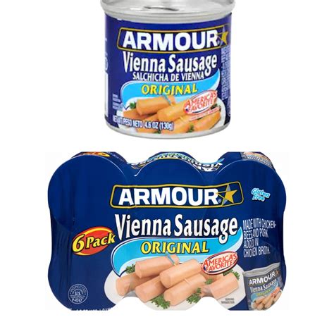 Armour Star Vienna Sausage Original Flavor Gluten Free Canned Sausage