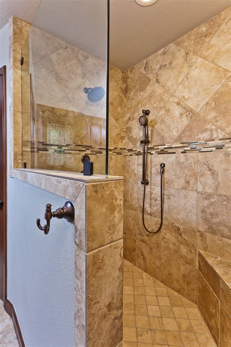 Kalinowski Master Bath Remodel Beautiful Walk In Shower With Tile