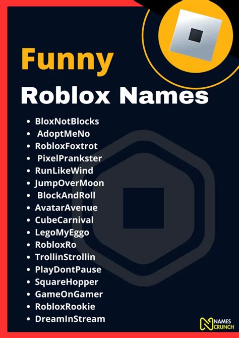 370 Funny Roblox Names Clever Ideas Names Crunch